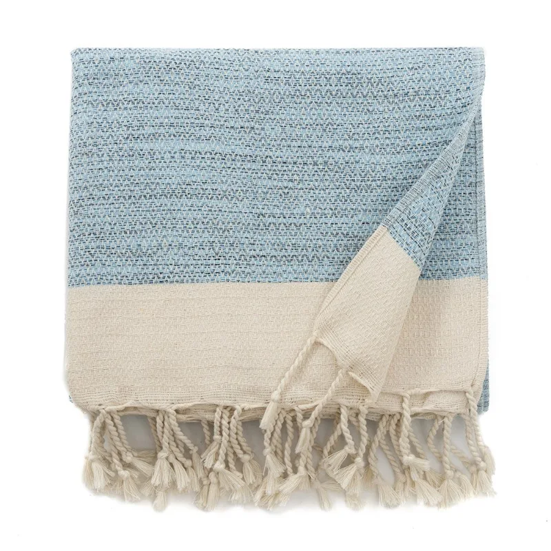 

125x180CM Turkish Cotton Throw Blanket with Fringe Nordic Design for Bed Couch