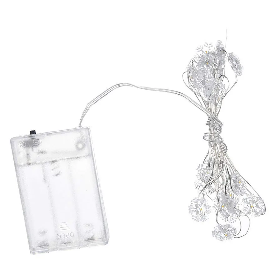 1M 2M 3M Copper Wire led Fairy String Lights Snow Flakes Waterproof Christmas Holiday Ramadan Party Wedding decoration lights