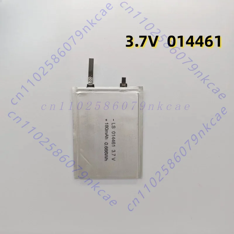 3.7V ultra-thin polymer lithium battery 014461-180mAh smart wearable battery medical detection card