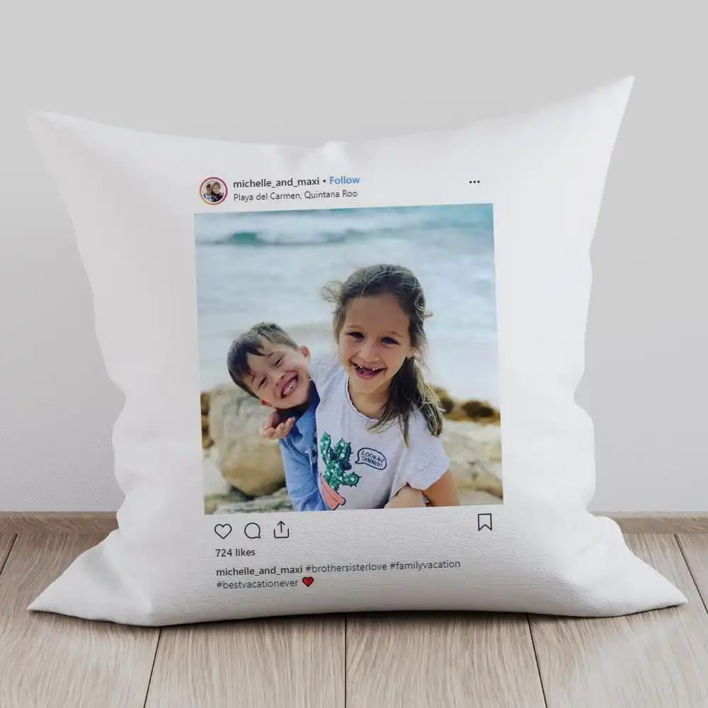 Custom Screenshot Pillow,Personalized Family Photo Pillow,Customized Vacation Photo Pillows,Birthday Memorial Gift,Lover Gifts