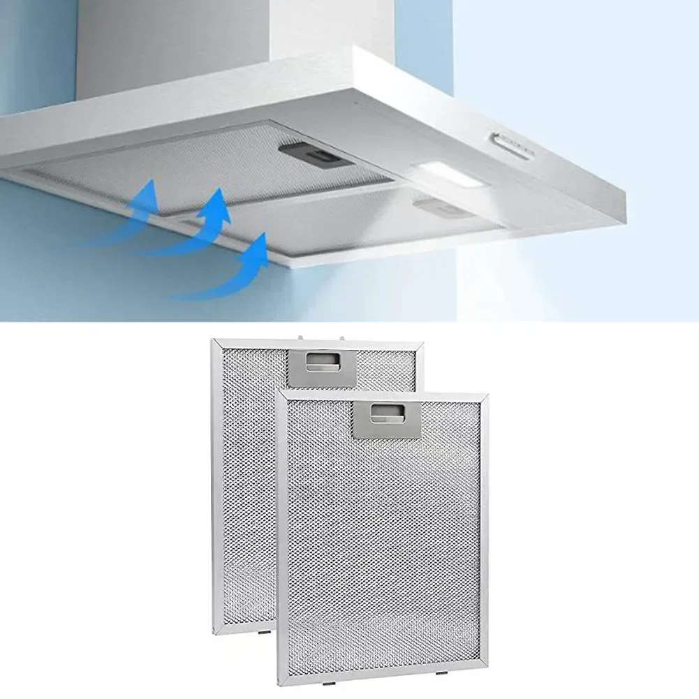 Filtro de campana extractora de aluminio para cocina, Extractor de grasa de Metal, Ventilación de repuesto, 1/2 piezas