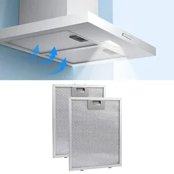 1/2PCS Range Hood Filter Replacement Ventilation Aluminium Aspirator Metal MeshCooker Hood Grease Filter Kitchen Extractor