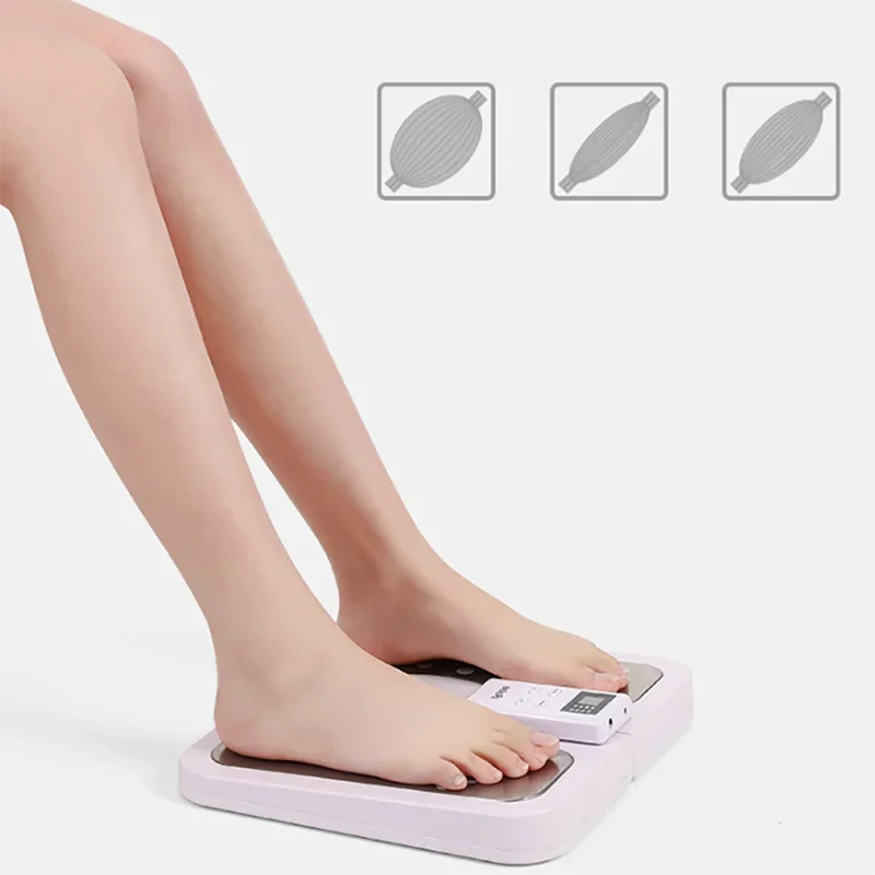 EMS Foot Heated Massager Household Use Foldable Pulse Foot Massager Circulation Feet Legs Heating Pulse Muscle Massage Device