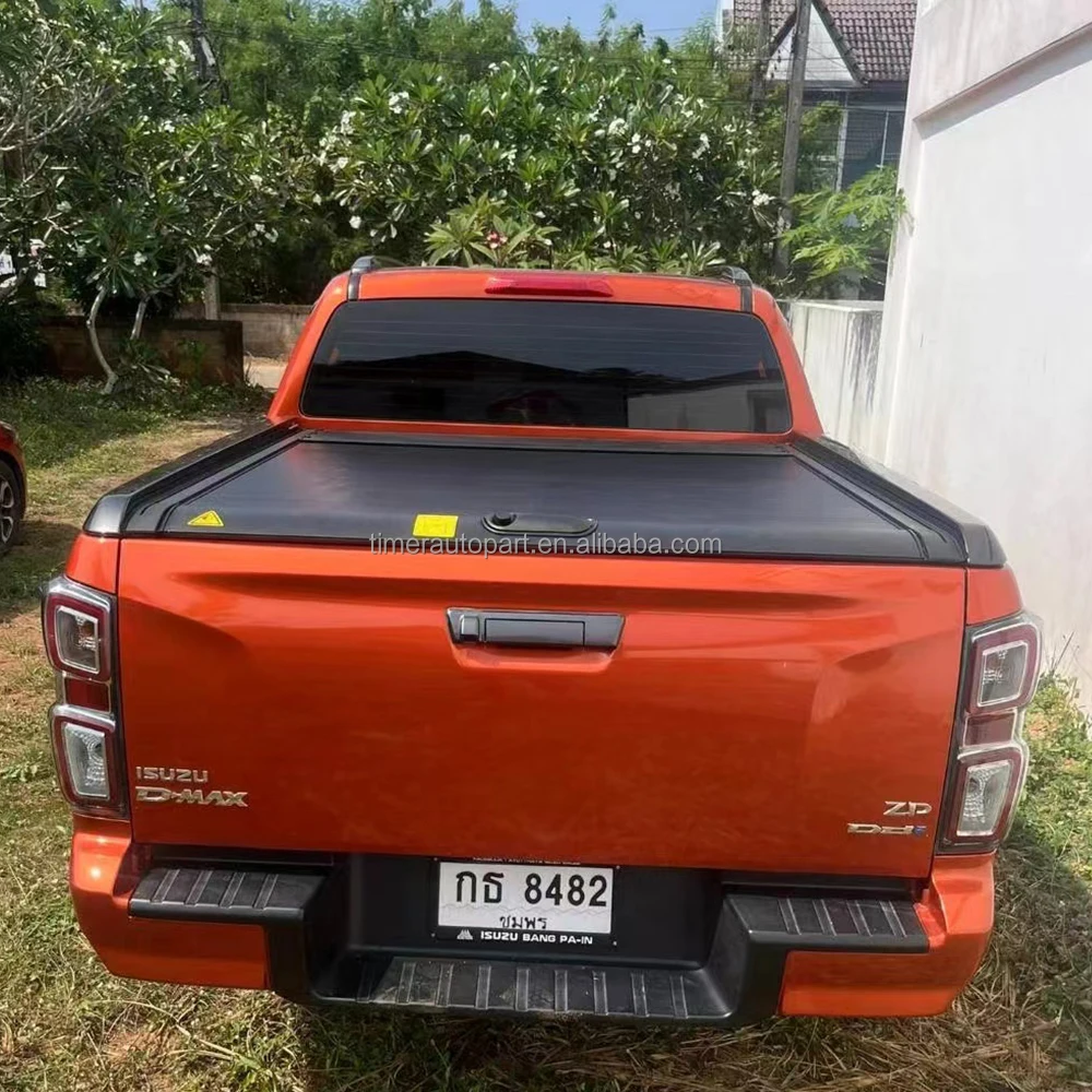 4x4 Off-Road Pickups Truck Aluminum Alloy Rolling Cover Waterproof Retractable Tonneau Bed Manual Locking Key Lock fo rd ISUZU