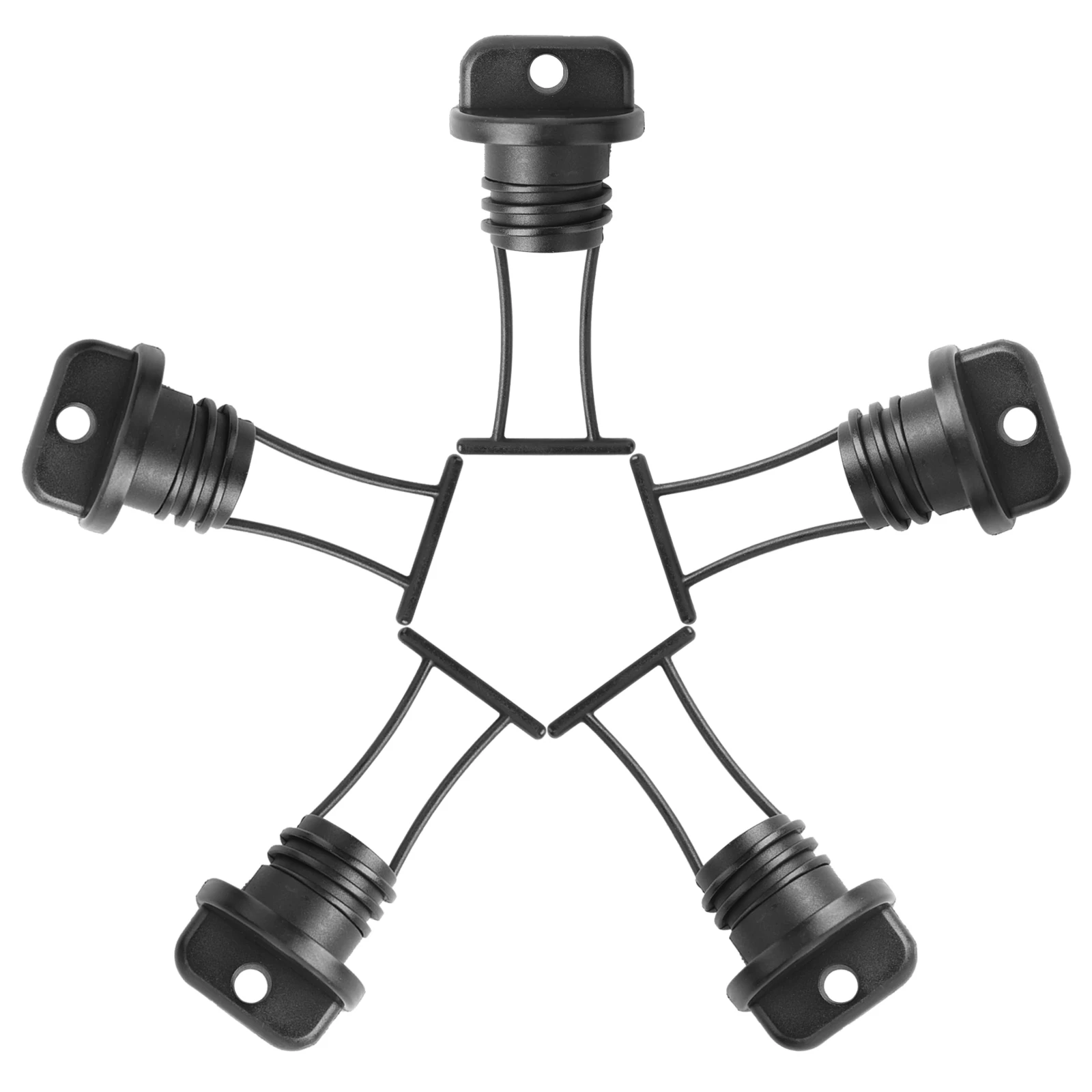 

5 Pcs Drain Plug Kit Durable Kayak Scupper Plugs Stop Marine Drain Plug Water Infiltration Black Boat Accessory Marine