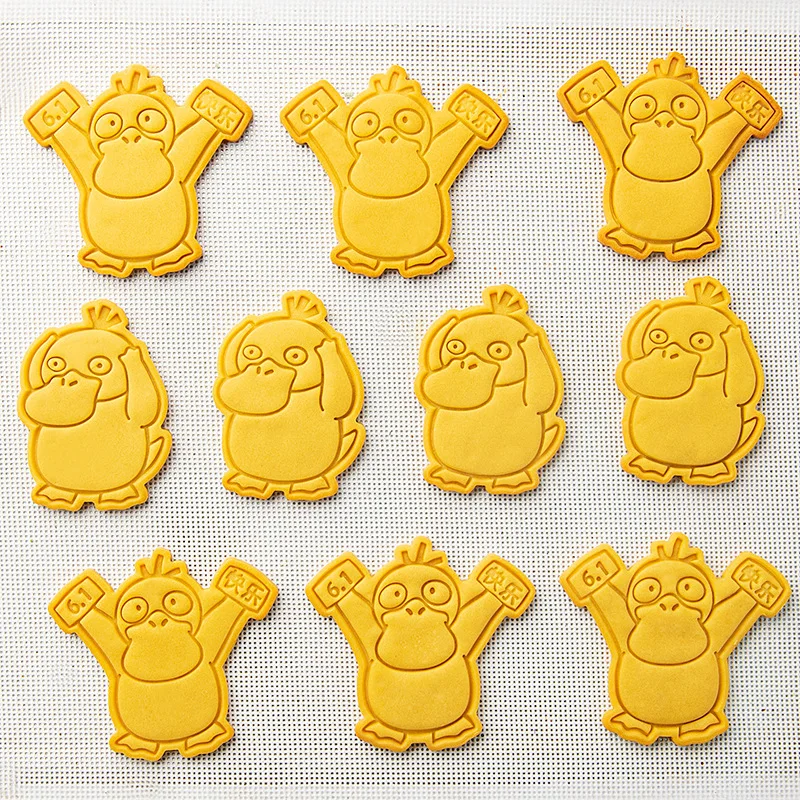 1Pcs Pokemo Psyduck Cookie Cutter Cartoon Figur Köpfe Form für Backen Kekse Kawaii Anime DIY Fondant Kuchen Werkzeuge Zubehör