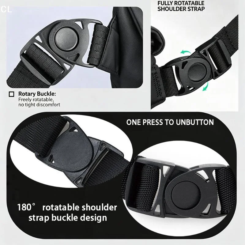 AttireTrove10 Pcs Various Sizes Black Center Release Buckle Belt Buckle For Backpack Straps Webbing Strapping