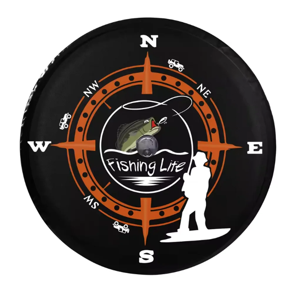 

1 X Car Pu Leather Spare Tire Cover Universal Fit For Suzuki Jeep Wrangler Rv SUV Truck Trailer Back Wheel Cover Protector