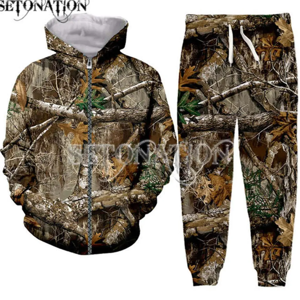 Camo-Hunting uomo/donna New fashion cool 3D print fashion felpe con cappuccio/felpa/pantaloni/tuta dropshipping