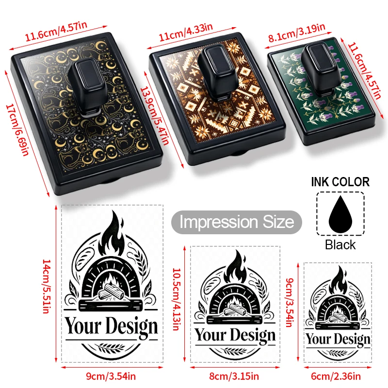 Custom-made High Durability Self Inking Rubber Stamp logo Design for Logistics Parcel Business Labeling & Shipping Document Use