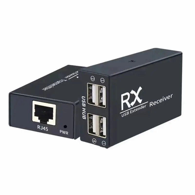 Efficient 2X 120M USB Extender 4 Port USB1.1 Hub Extender Over RJ45 Ethernet USB UTP Extension Transmitter Receiver-US Plug