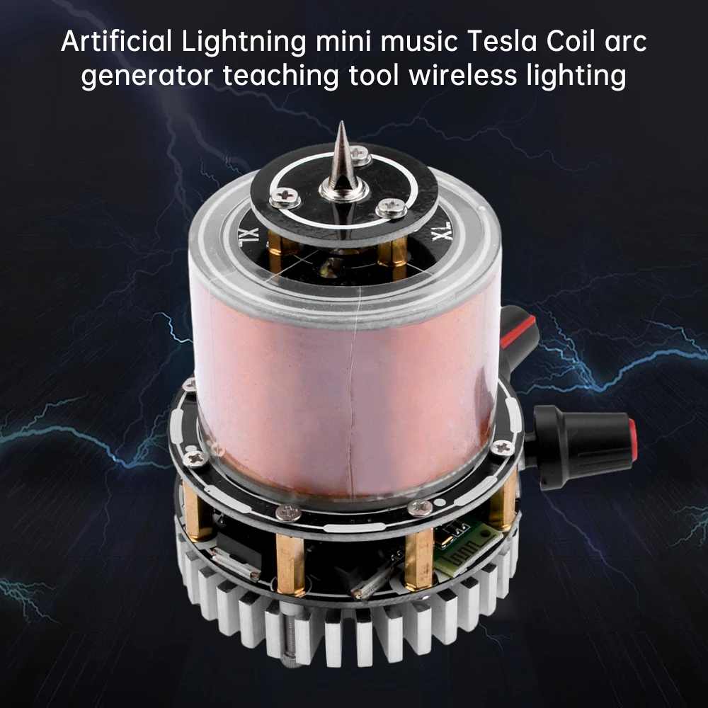 Artificial Lightning Mini Plasma Music Tesla Coil Arc Generator Teaching Tool Wireless Lighting Bluetooth Connectable