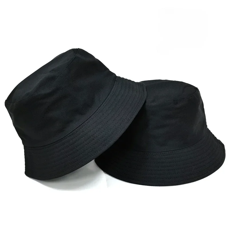 Customiaed Logo Double-sided Bucket Hat for Men Women Cotton Casual Solid Color Fisherman Hat Bob Gorras Wholesale Designer Hat