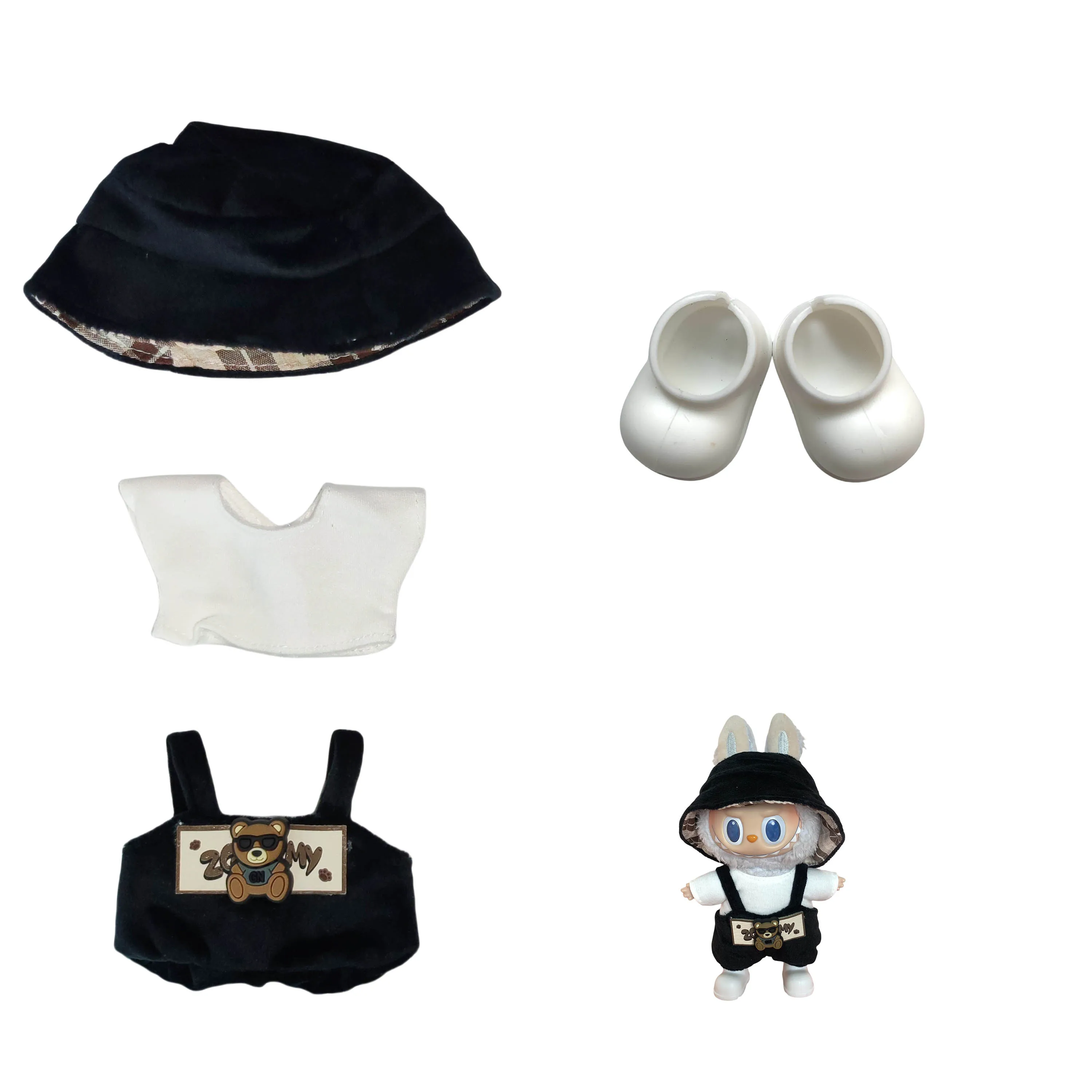 Для 17 см Labubu Idol V1 V2 модная мини-кукла, одежда, аксессуары, стильная одежда, спортивный костюм для отдыха, одежда в подарок