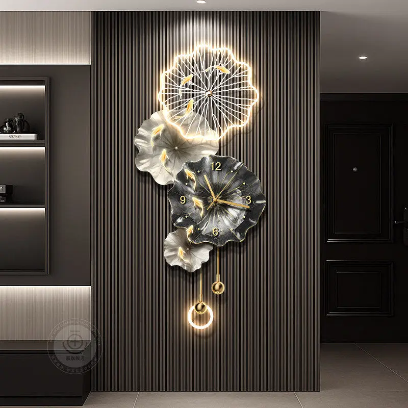 Night Light Wall Clock Unique Elegant Upgrade Gold Cute Nordic Digital Clock Luxury Living Room Orologio Da Parete Home Decor