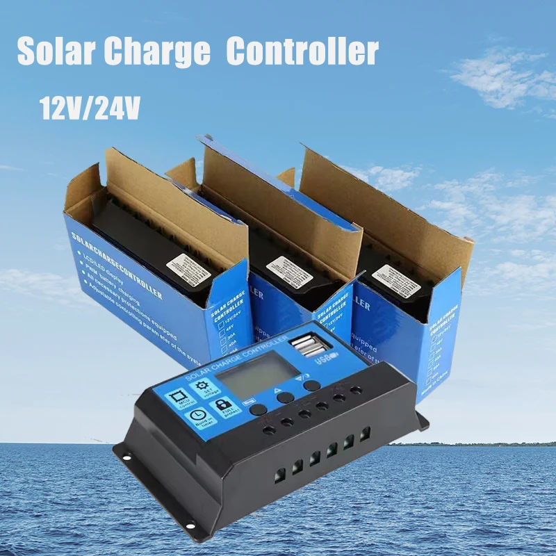 Good Quality 12/24V 20A Popular and Cheap PWM type Solar Charge Controller12V/24V HD LCD Auto Work Solar Charge Controller