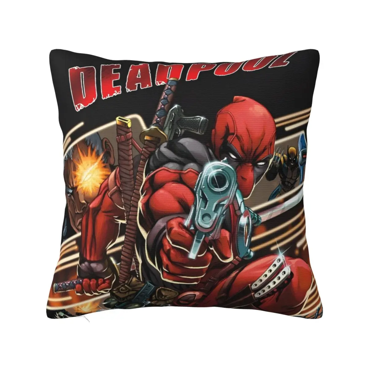 

Deadpool Shotting Pillowcase Soft Polyester Cushion Cover Cartoon Anime Throw Pillow Case Cover Home Drop Shipping 45cm