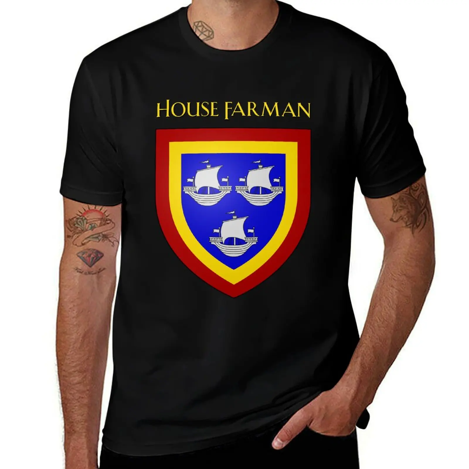 House Farman Coat of Arms Heraldry Sigil - A Song of Ice and Fire T-Shirt Soft Anti-Shrink Cotton Tee