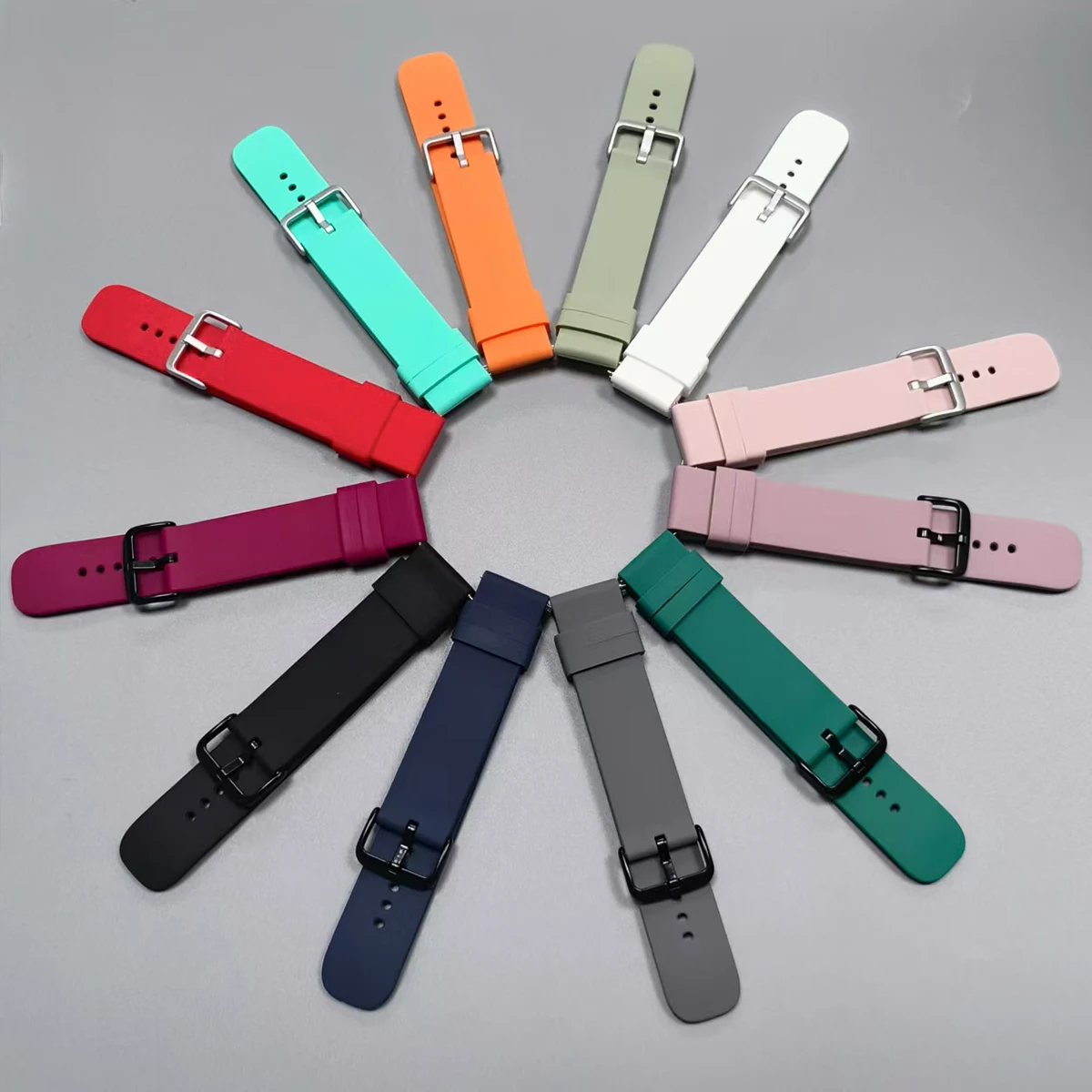 22mm 20mm Silicone Strap For Samsung Galaxy Watch 7 Band Watch 6 5 4/6 4 Classic/Gear Bracelet For HUAWEI Watch 5 4/GT 5 4 3 pro