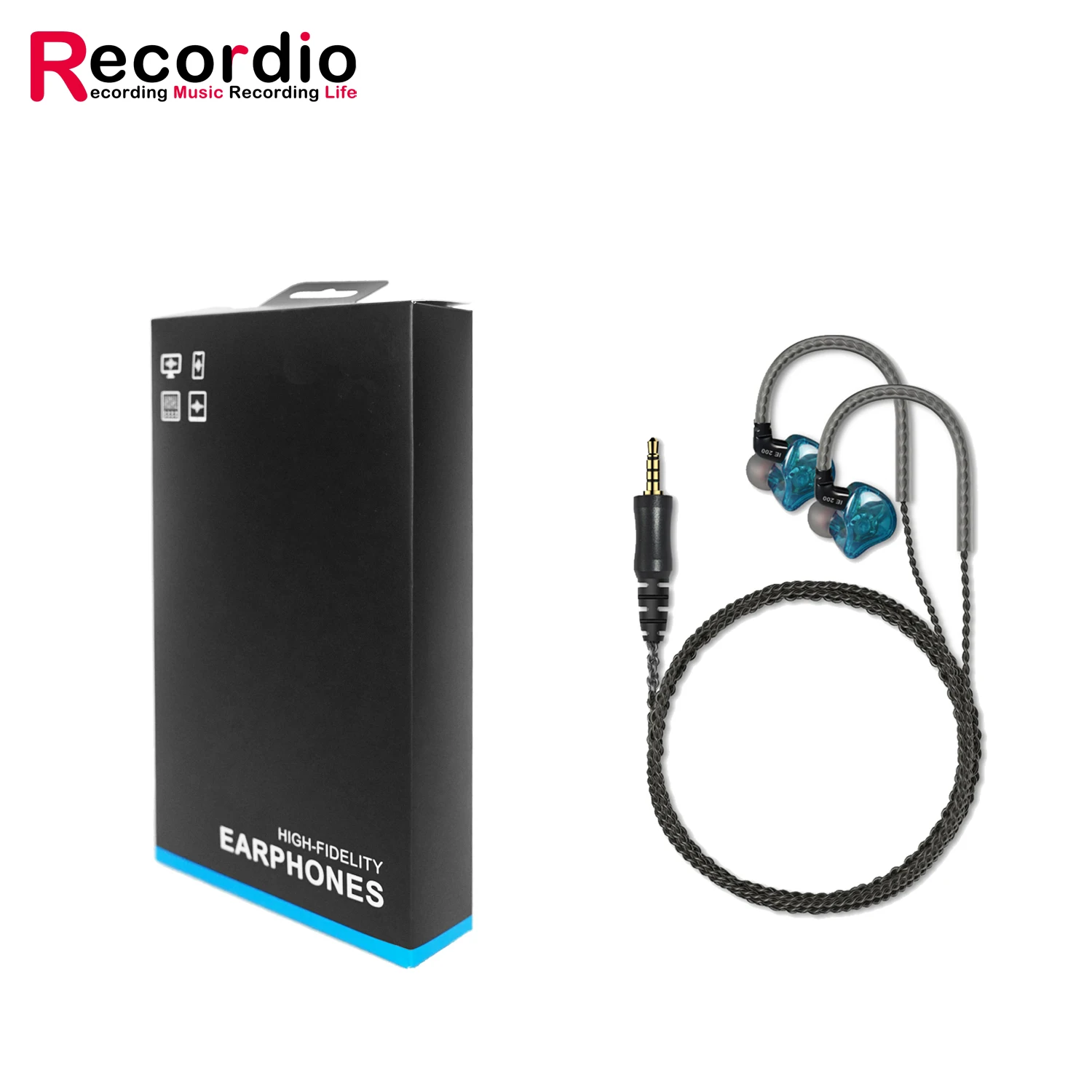 

GAE-IE200 Professional Monitoring Earphones Wired HIFI Earphones Noise Reduction Real time Ear Feedback Portable Live Streaming