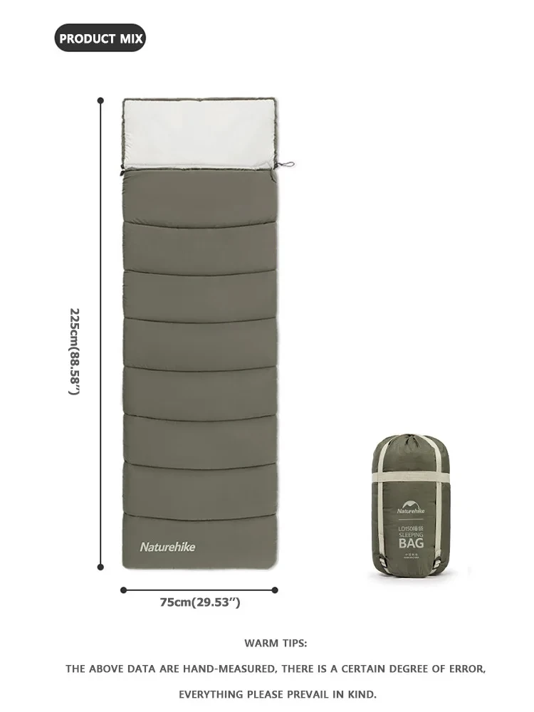 Naturehike Schlafsack Camping Outdoor Tragbarer Ultraleichter Einzelner Verbindbarer Schlafsack Wasserdicht Maschinenwaschbar – Detail 13