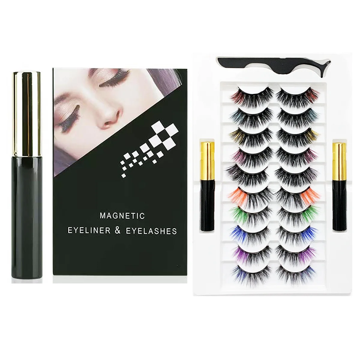 Magnetic Eyeliner, Magnet Eyelashes, False Eyelash, Natural Eyelashes, Tweezers, False Eyelashes, Factory Wholesale