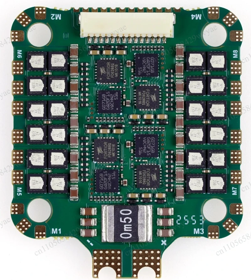 8‑in‑1 50A Electronic Speed Controller Dshot1200 2‑8S 30.5mm Mount Hole Spacing for X8 Frame