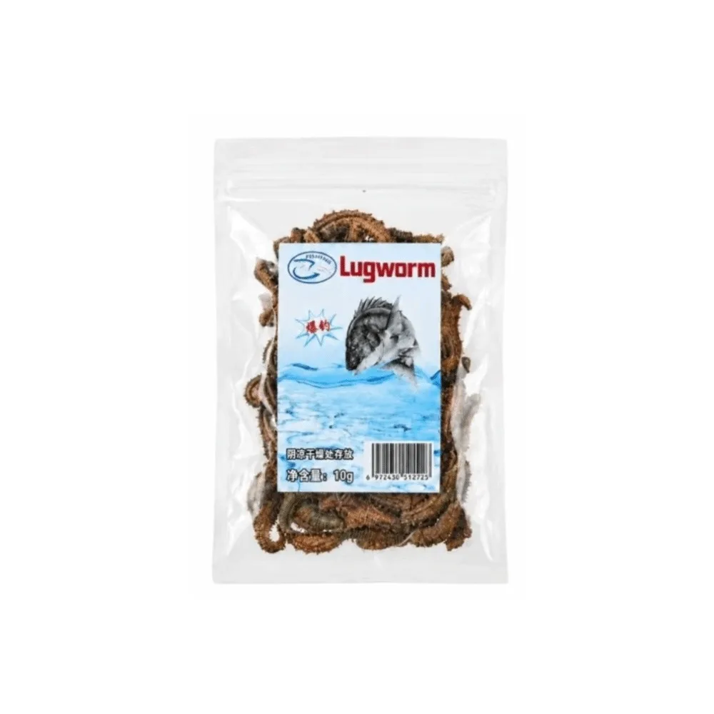 10g Weight Artificial Sea Worm Bait 1bag Pack Soft Texture Dry Sandworms Bait Lifelike Design Dry Form Fishing Tackle Bait