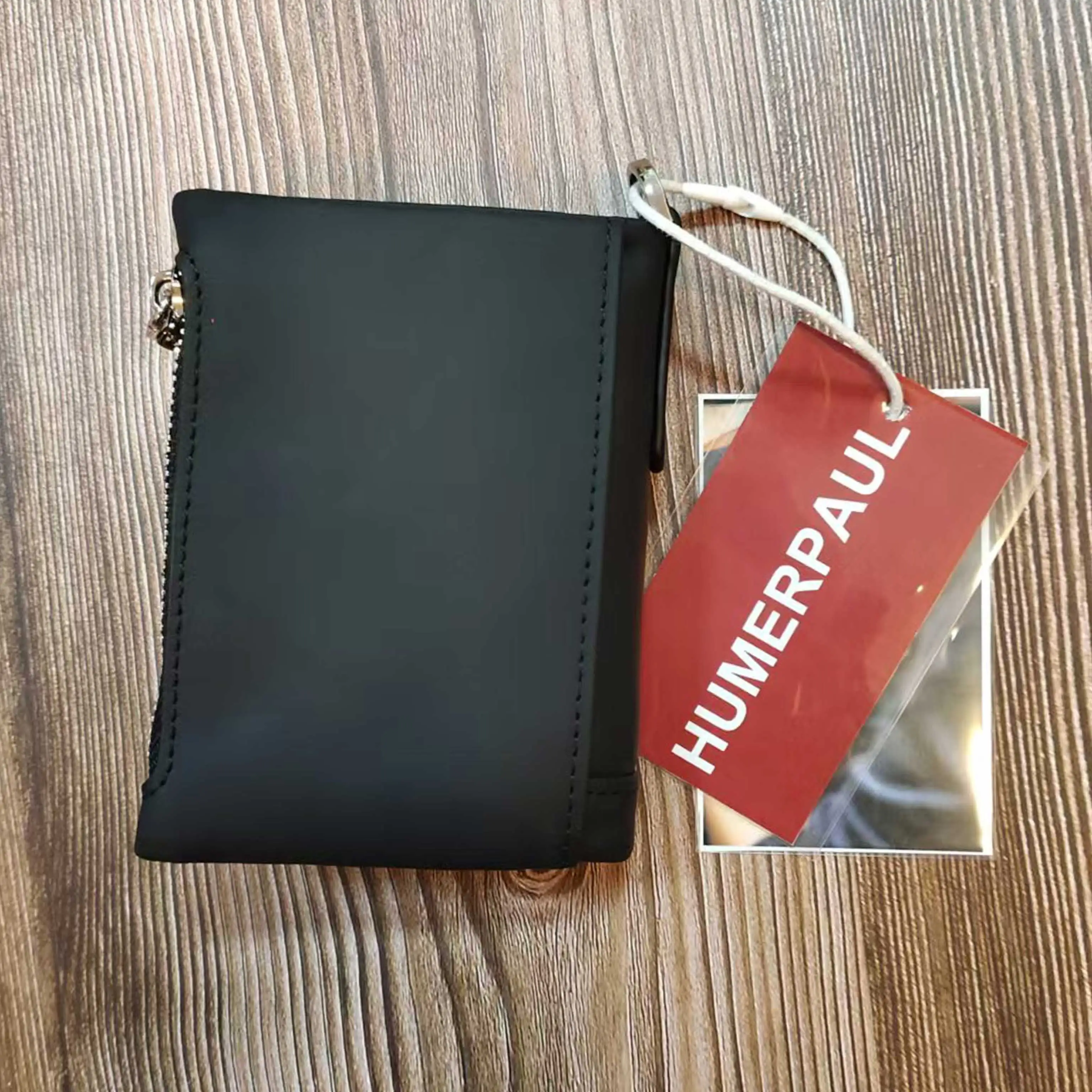 HUMERPAUL Men's Wallet Genuine Leather RFID Card Holder Purse High Quality Male Clutch Money Bags with Zipper Coin Pocket