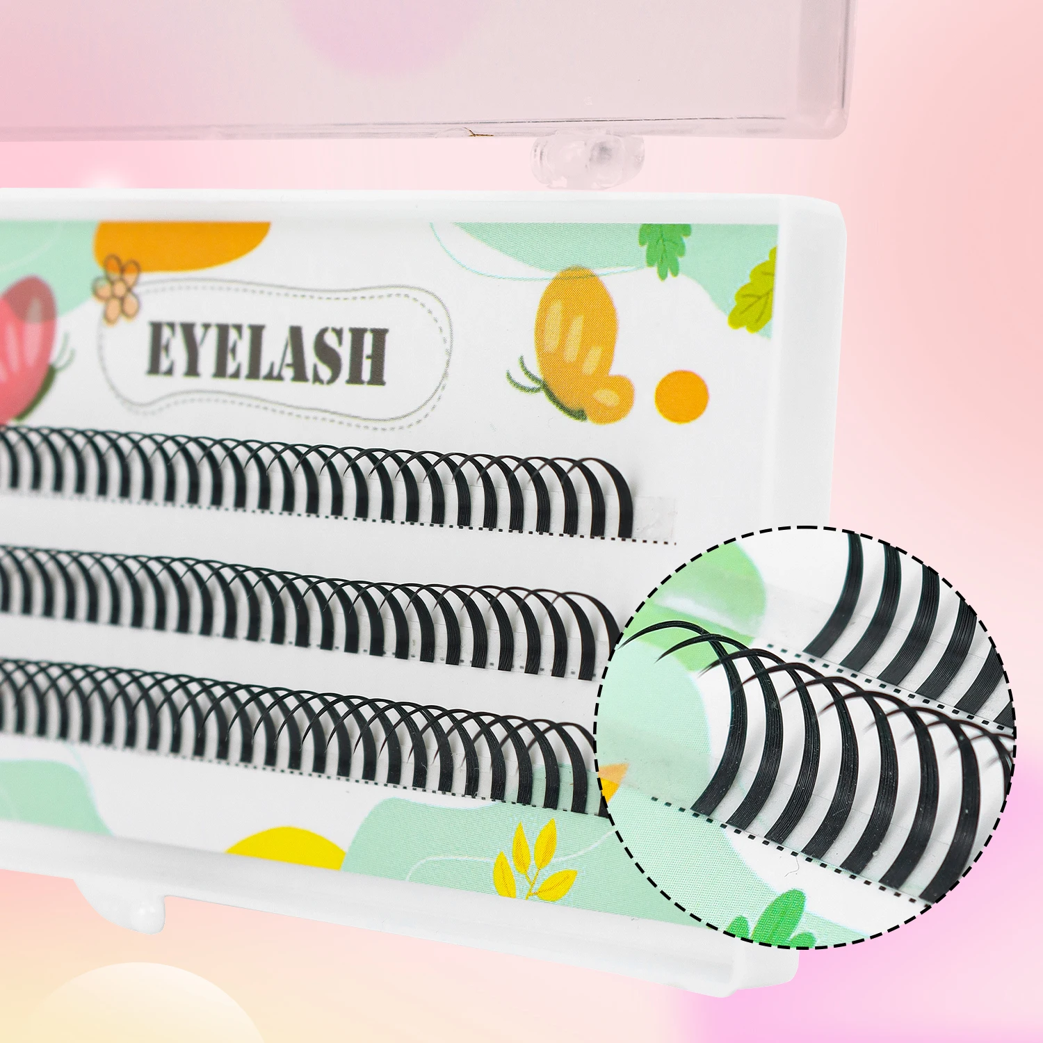 96 قطعة من مجموعات الرموش، عيون كرتونية واحدة، رموش صناعية، نوع خرافي، تطعيم ذاتي، شعر طبيعي مجعد، نمط باربي #5