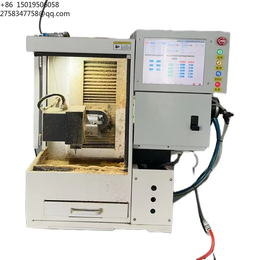 5 Axis CNC Milling Machine V4 Desktop ARM Linux System with Half Metal Enclosure & Coolant