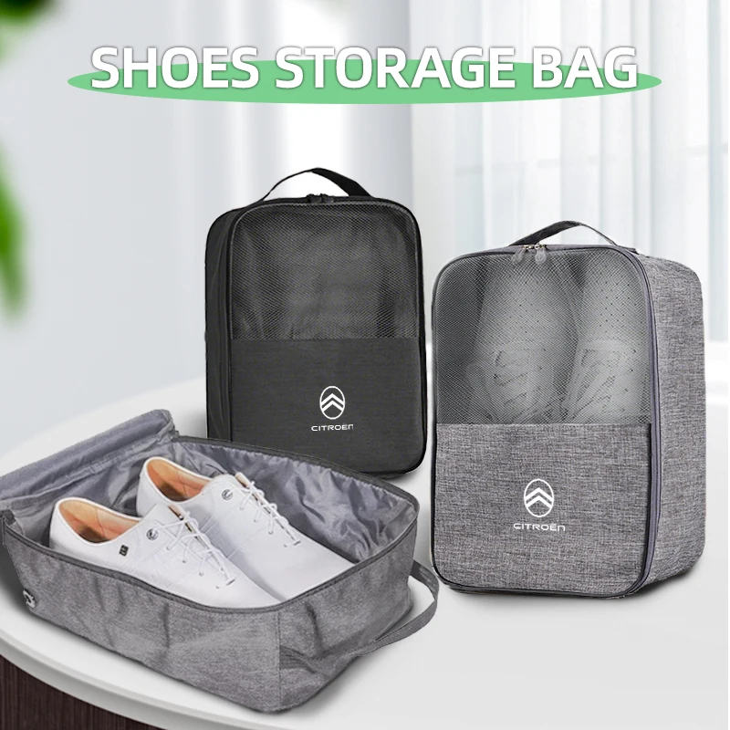 Car Accessories Shoe Storage Bag Sneakers Organizer Case Box For Citroen C4 C3 C5 C1 C2 VTS Berlingo Celysee Picasso Aircross