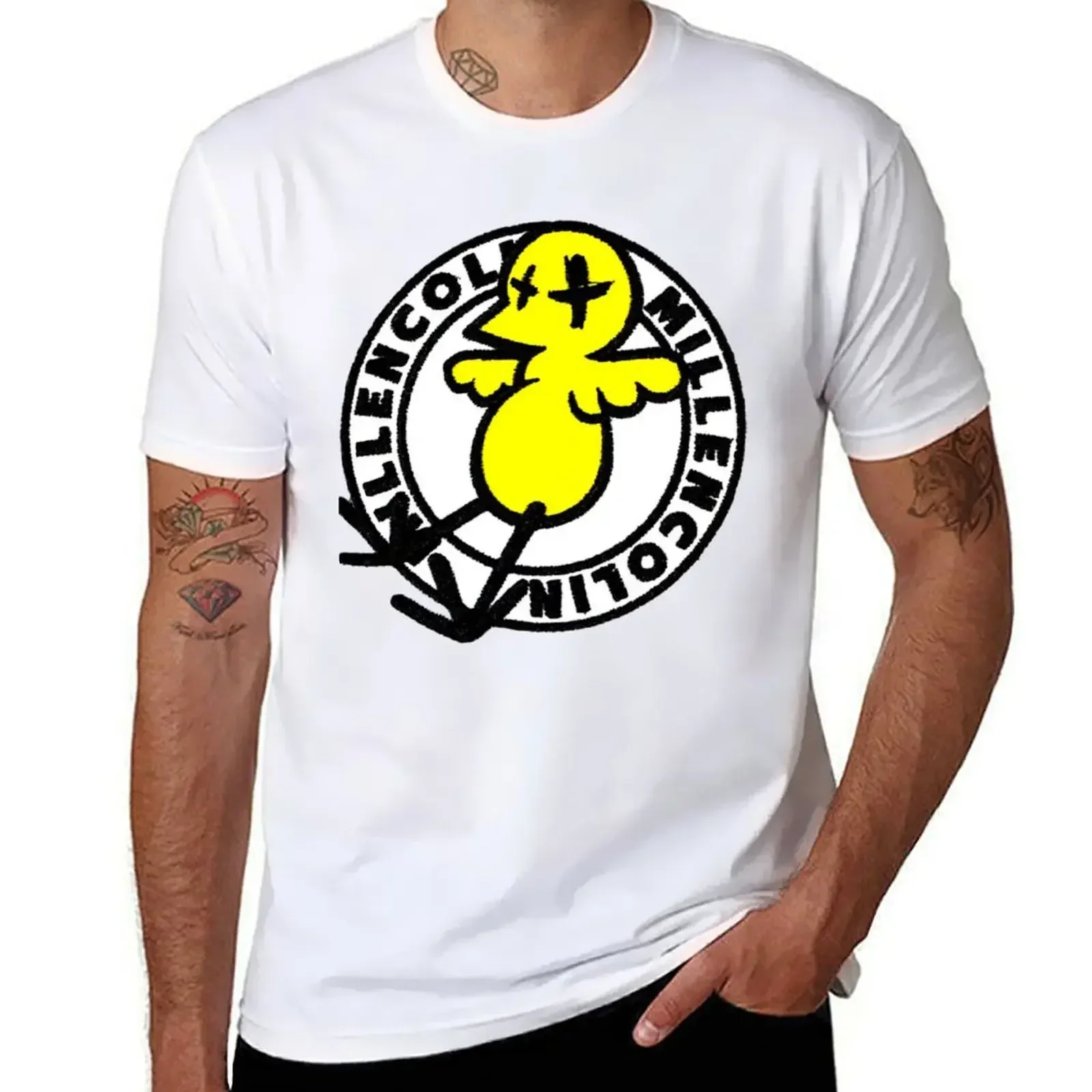 Camiseta punk rock canadense masculina, streetwear de Harajuku, design alfandegário de suas próprias roupas, moda coreana, verão, nova