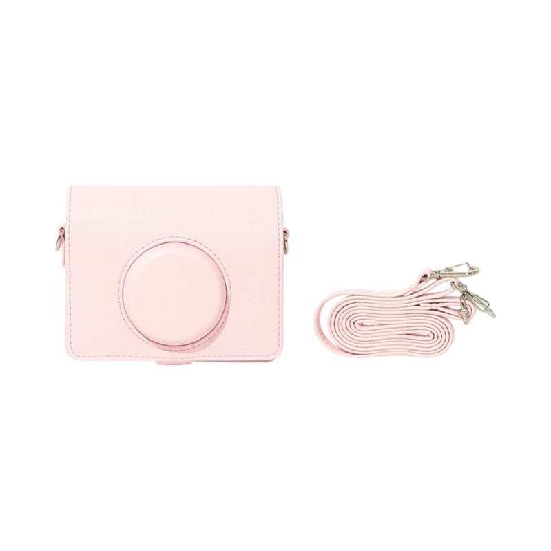 Horizontal Leather Camera Bag Stylish Lightweight Crossbody Bag Suitable For Fuji Mini EVO Camera Shockproof Padding Camera Bag