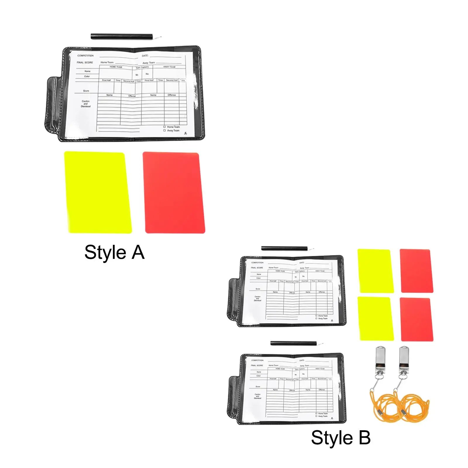 Soccer Referee Card Sets Judge Cards Red and Yellow Cards Referee Cards for Campus Games Soccer Competition Hockey Basketball