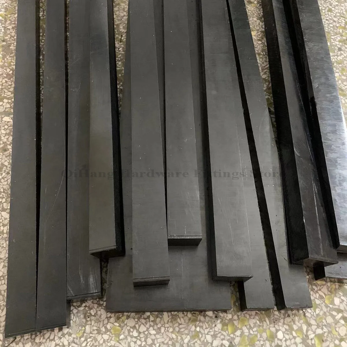 2/4Pcs Black PP Plastic Square Strip 500mm Long, Thk2-20mm Polypropylene Wear-resistant Bar