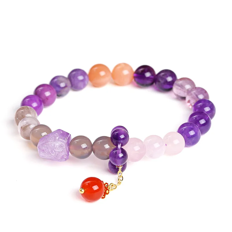 

Shinzue Jewelry Nine Purple Grand Slam Birth Year Amethyst Xiaohongshu Same Style Personalized Bracelet