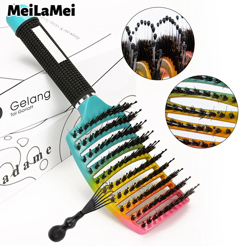 1pcs Detangling Hair Brush Bristle Nylon Comb Original Magic Demelant Massage Hair Brush for Salon Hairdressing Styling Tools