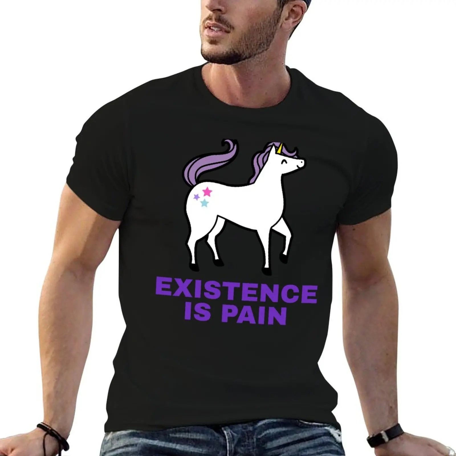 Existence Is Pain - Nihilism for Nihilist Design T-Shirt luxury designer Aesthetic clothing Men's cotton t-shirt
