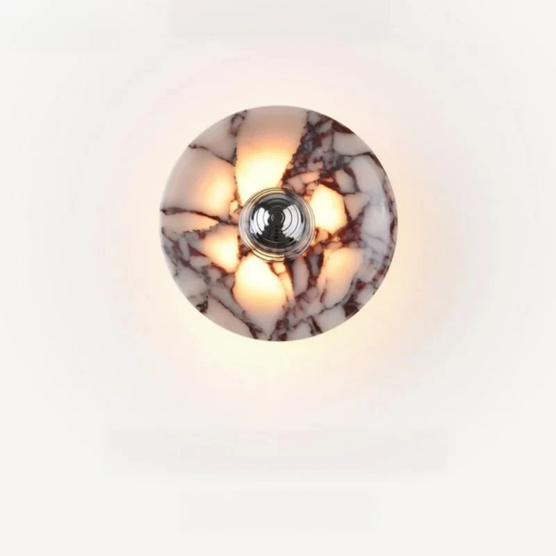 Patterned Marble LED Wall Sconce Kitchen Bedroom Lamps Home Decoration Nordic Minimalism Living Room Lights Lampara Pared