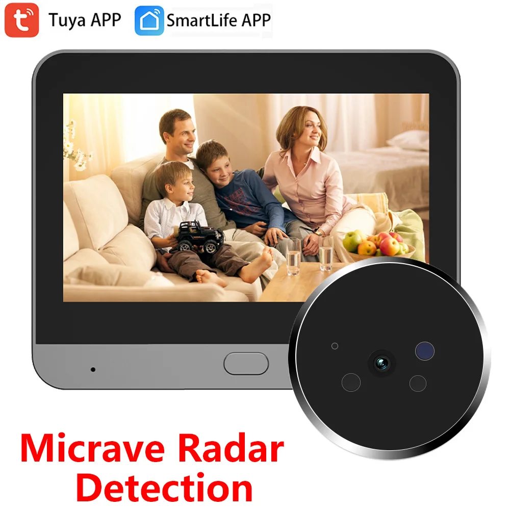 mini-microwave-radar-motion-detection-tuya-smartlife-wifi-3mpdigital-door-viewer-940nm-infrared-battery-cat-eye-peephole-camera