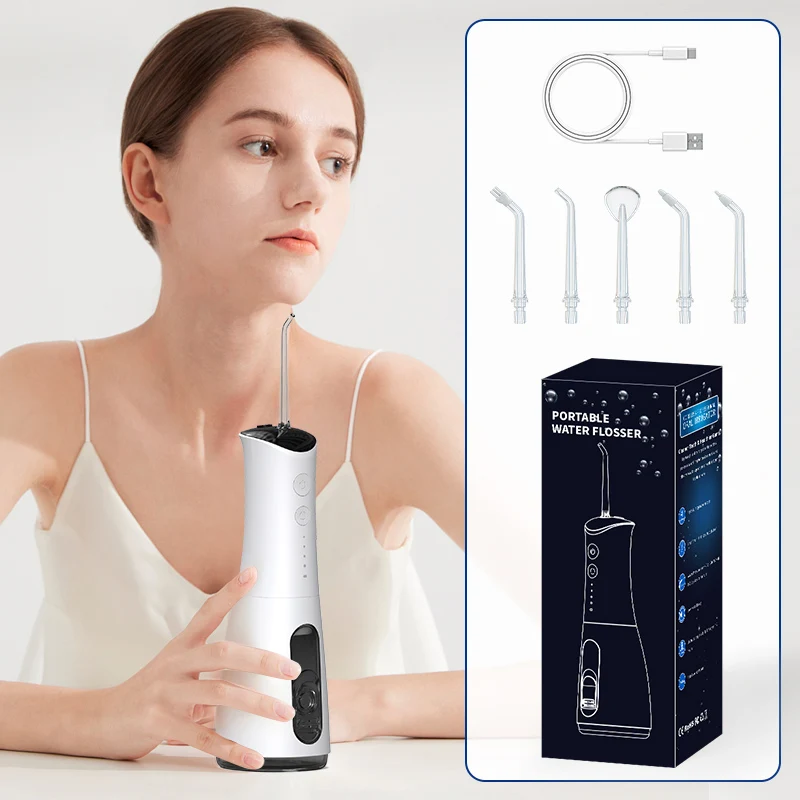Wholesale Professional Electric Cordless Water Floss IPX7 Waterproof Rechargeable Portable Teeth Oral Cleaner USB