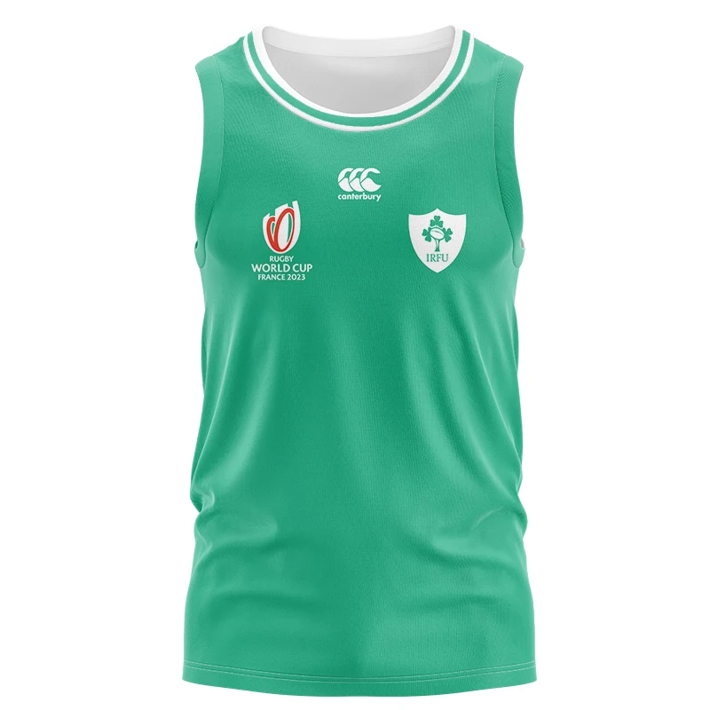 Ireland vest rugby jersey 2025 home and away T-shirt vest, American fashion sports clothing for adults/children, short-sleeved.