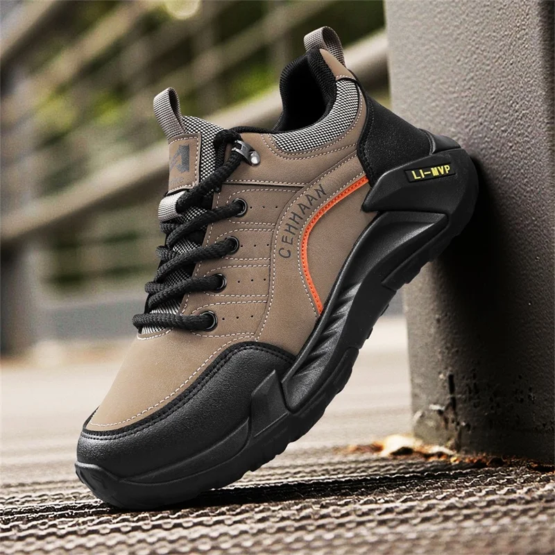 

Мужская походная обувь, удобные дышащие кроссовки на плоской подошве для фитнеса, уличная противоскользящая дорожная прогулочная обувь на толстой подошве для пожилых людей