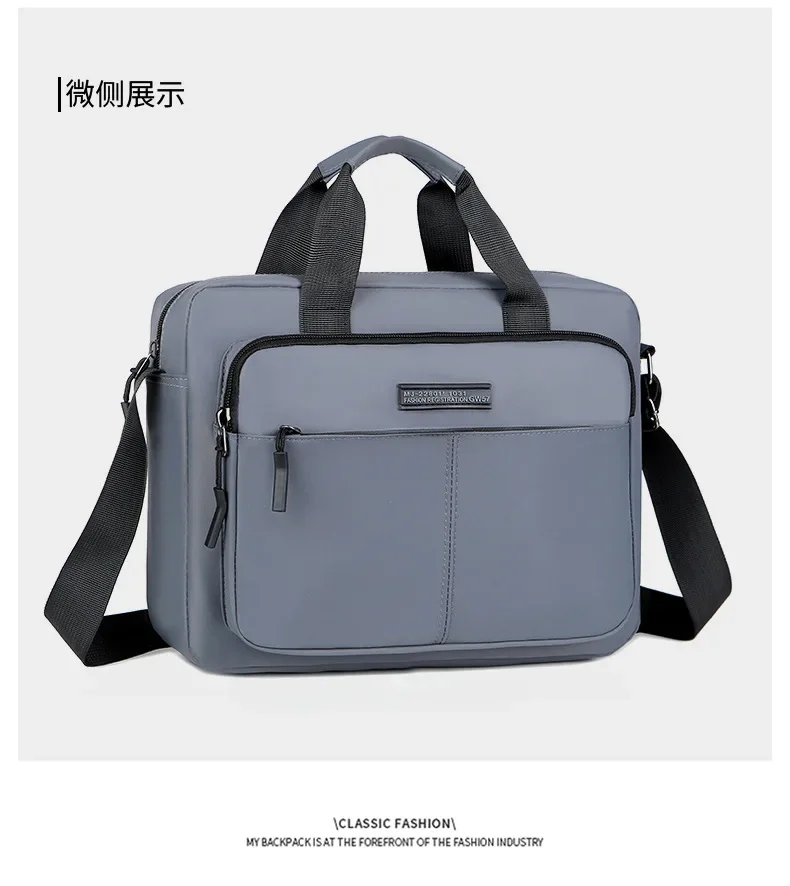 New Men's Large-capacity Horizontal Shoulder Bag Messenger Bag Briefcase Multifunctional Simple A4 Book Handbag Business Bag 가방
