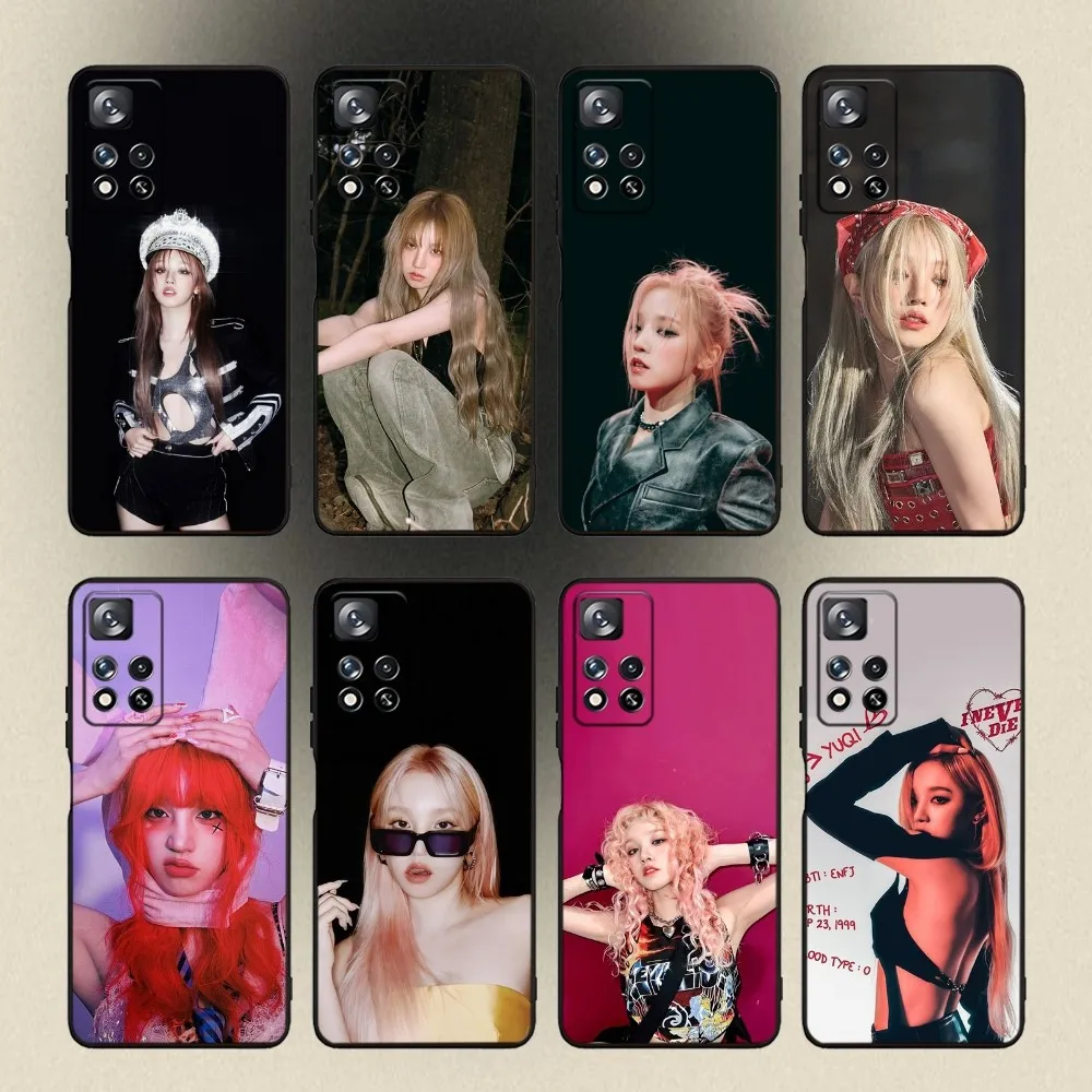 Kpop G-Idle Yuqi  Phone Case For Samsung Galaxy A20,A21s,A22,A31,A32,A52,A53,A72,73,A80,A91 Soft Black Cover