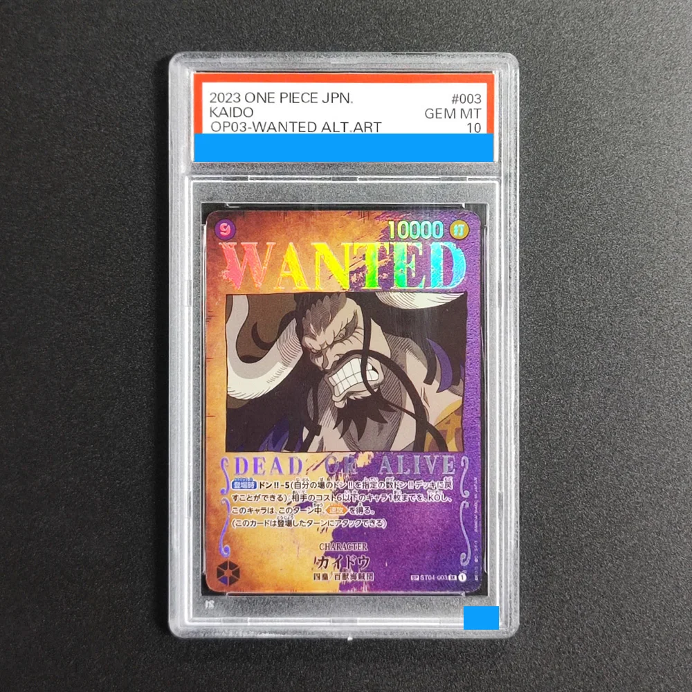 

Proxy DIY 2023 ONE PIECE JPN.KAIDO OP03-WANTED ALT.ART 003 Rating Card 10 Mt 10 Card Labels Gift Collection cards Toys