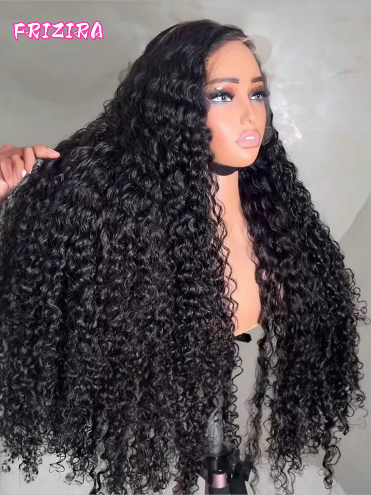 300% densité 13x6 HD vague profonde dentelle frontale perruques brésilien vague d'eau 30 40 pouces bouclés dentelle avant perruques de cheveux humains pour les femmes noires