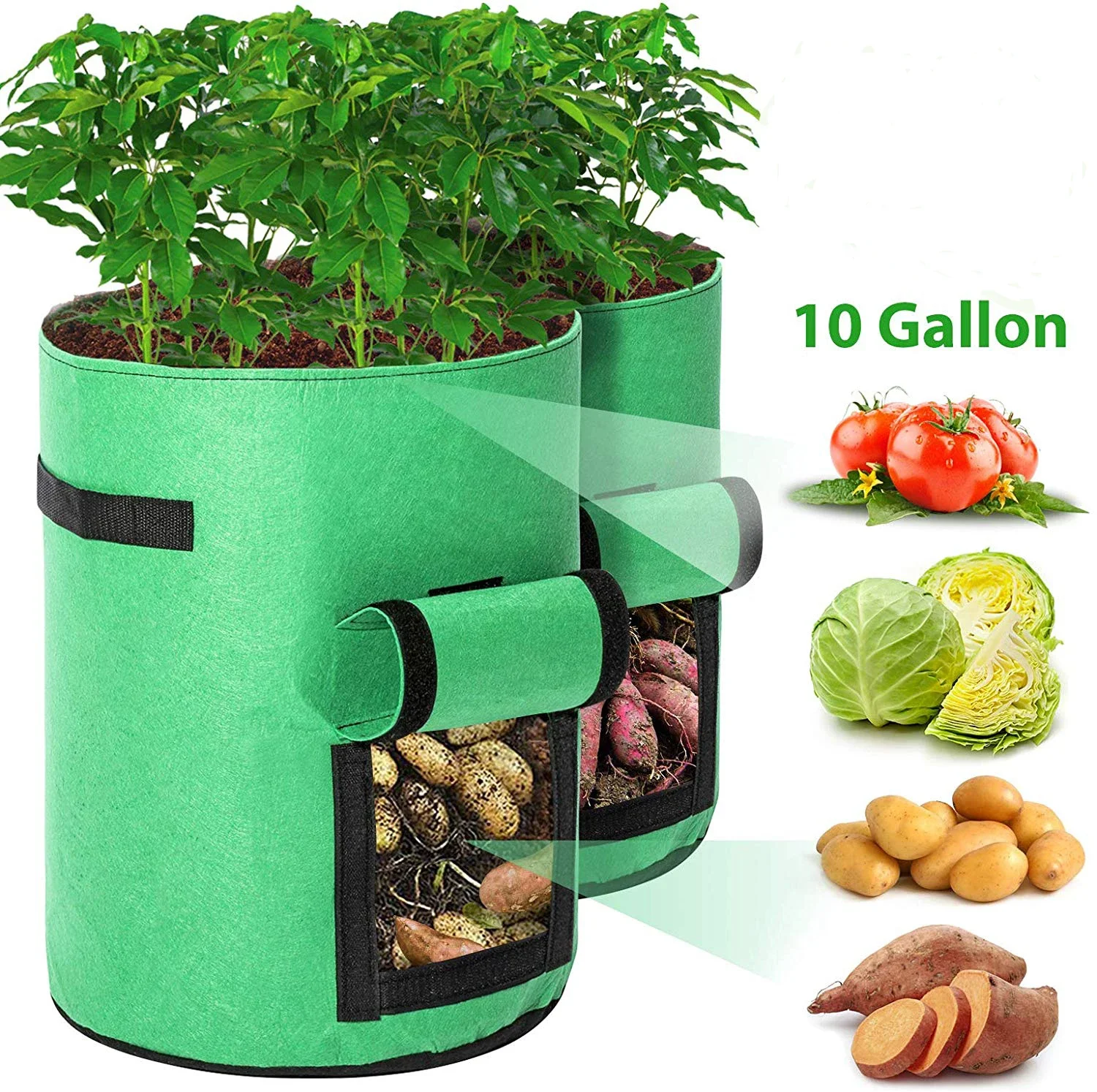 10 Gallon Non-woven Planting Bags Durable Garden Fruit Tree Grow Bag Permeable And Harmless To The Environment