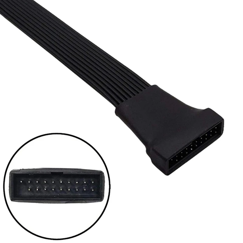 USB 3.0 Header Extension Cable Low Profile USB 3.0 Internal 19/20 Pin Header Extender Motherboard Adapter 5.9 inch